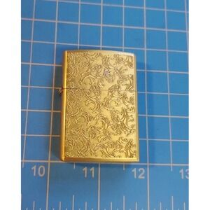 Brass Look Embossed Metal Kerosene Lighter